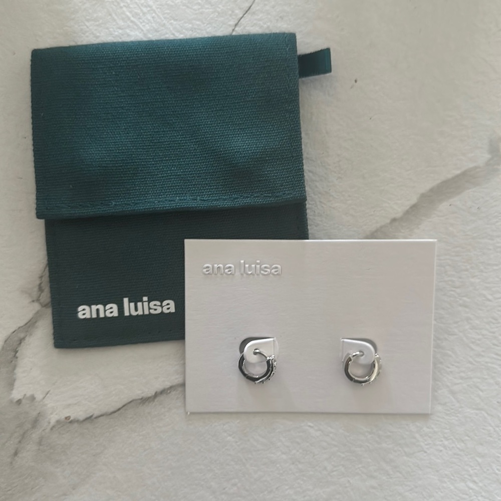 Brand new!! Ana Luisa silver huggies